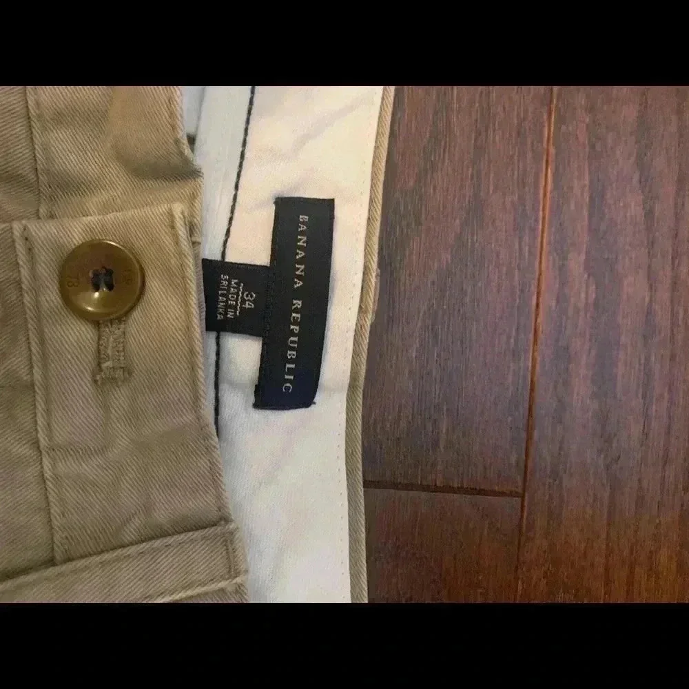 Banana Republic Khaki Flat Front Shorts